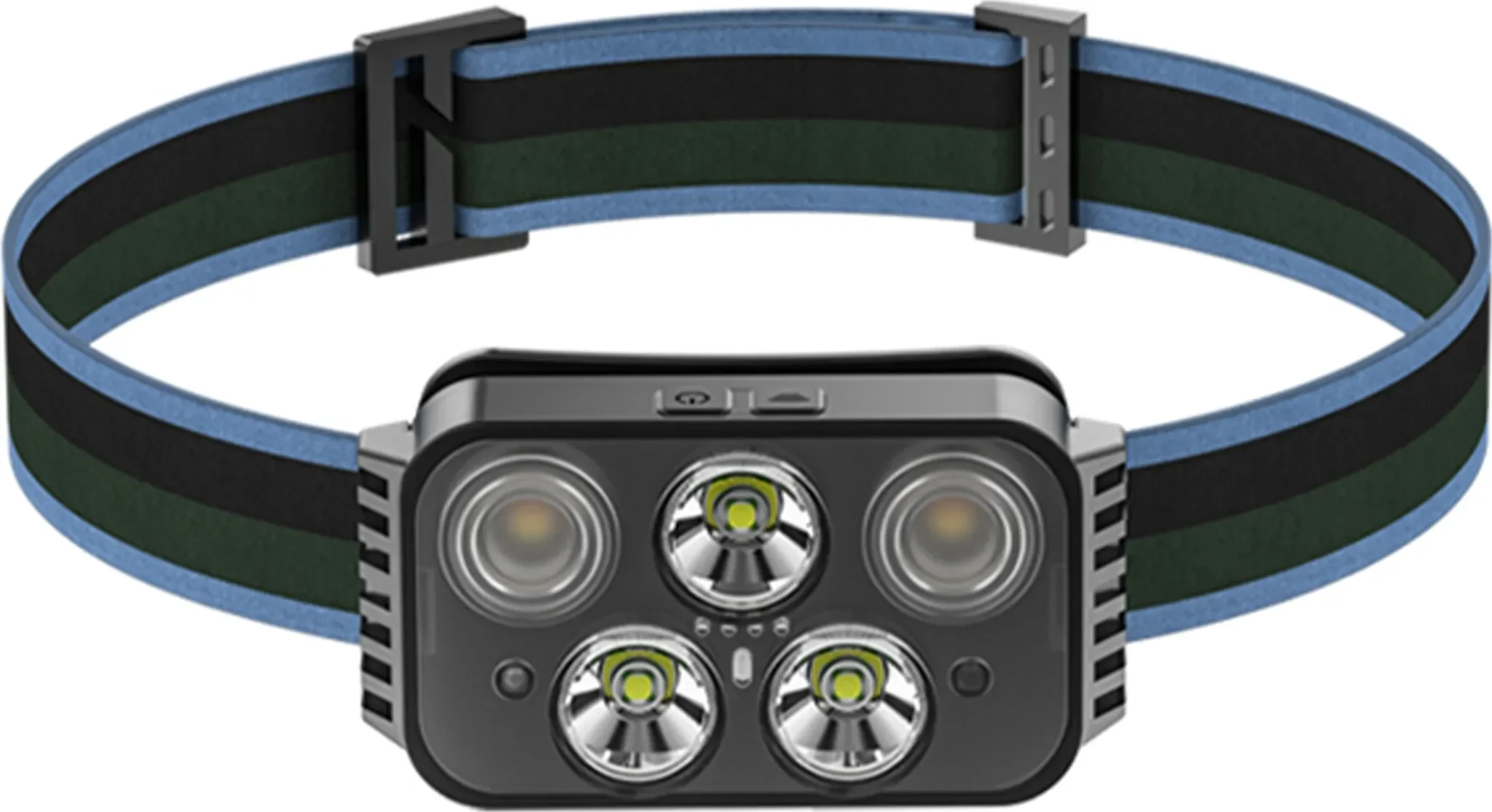 Starke Licht-Stirnlampe für den Außenbereich, wiederaufladbar