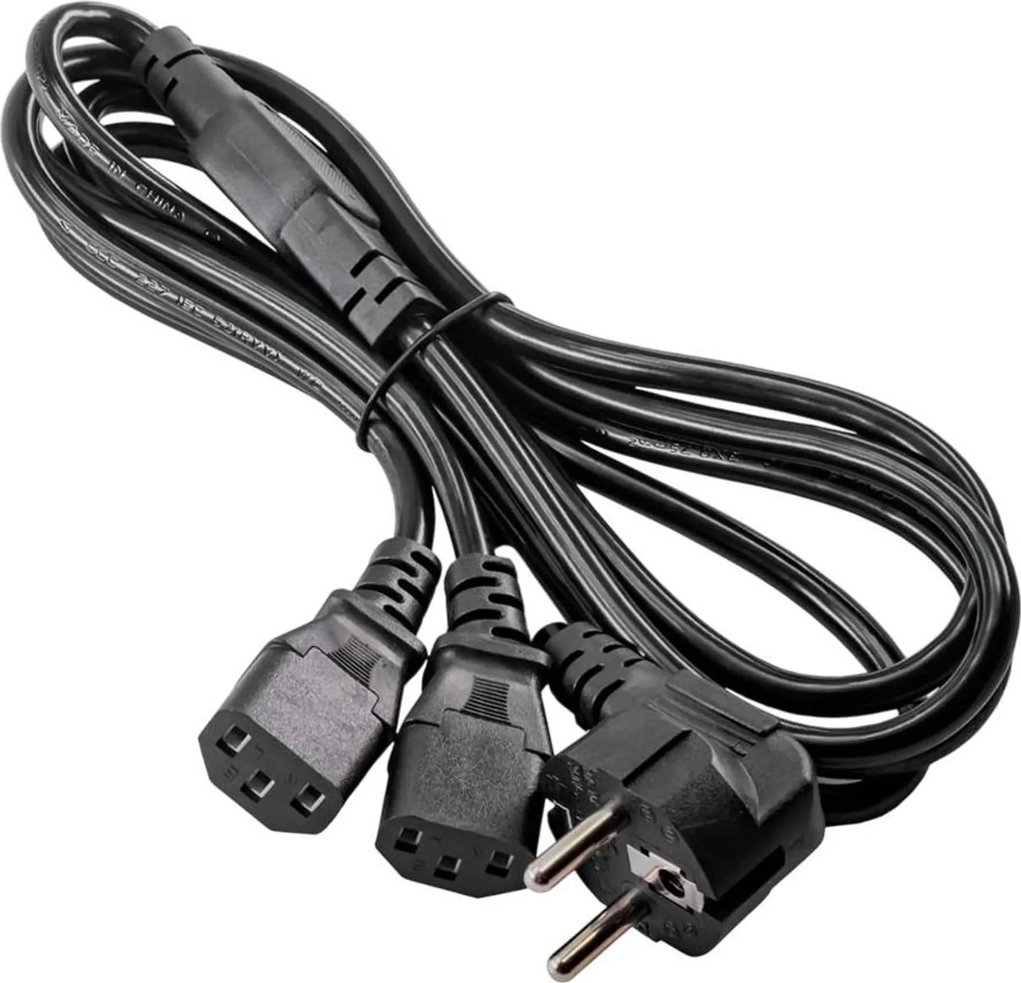 AKYGA Netzkabel "Y" AK-PC-04A – CEE 7/7 auf 2x IEC C13, 1,8 m