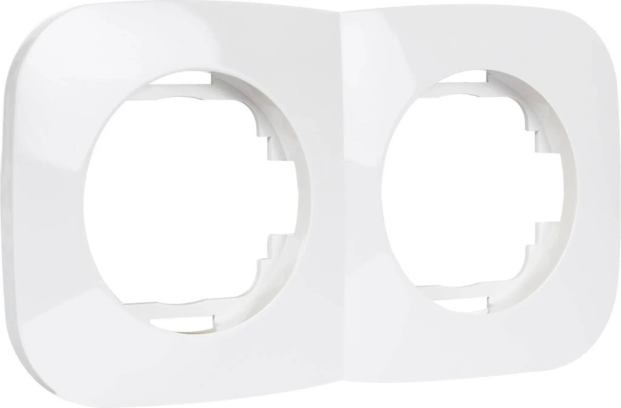 Rahmen für 2 Module – Klassik Rund – Weiß