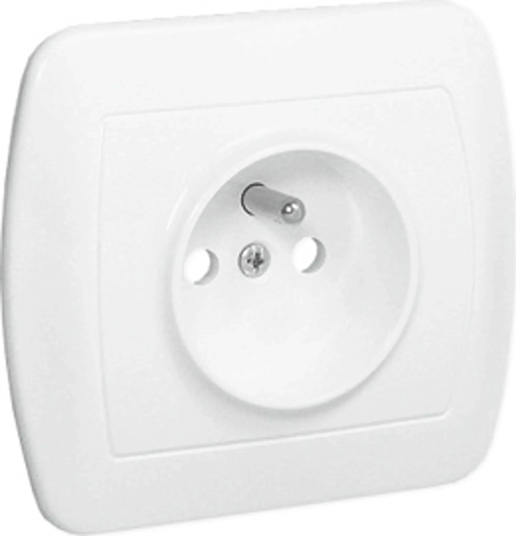 Einzelsteckdose 2P+E – AKORD – Weiß – Unterputz