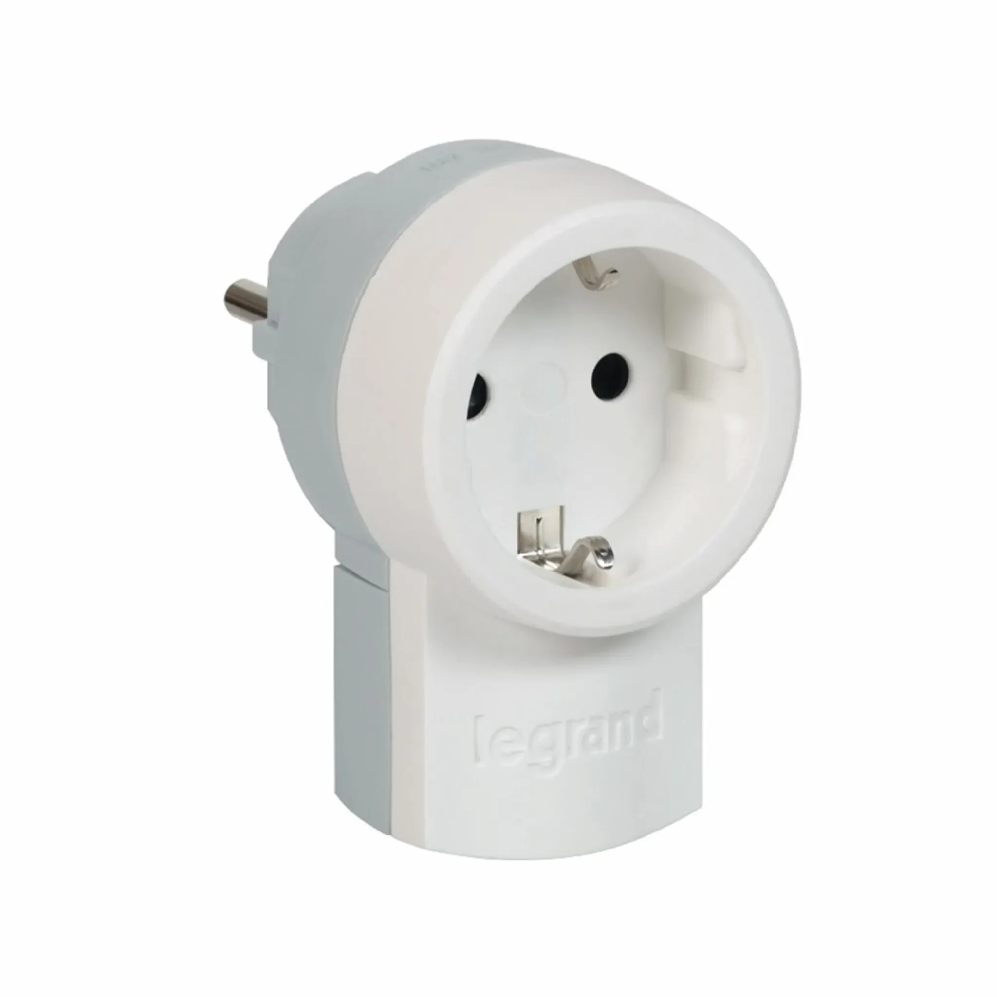 Legrand Schutzkontakt-Stecker mit integrierter Steckdose (050462) – Weiß – Doppelfunktion – 16A / 230V