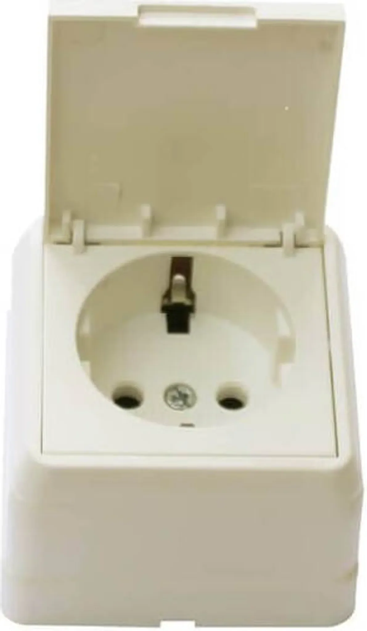 Aufputz Steckdose mit Deckel – Mutlusan BRON – Weiß – IP20