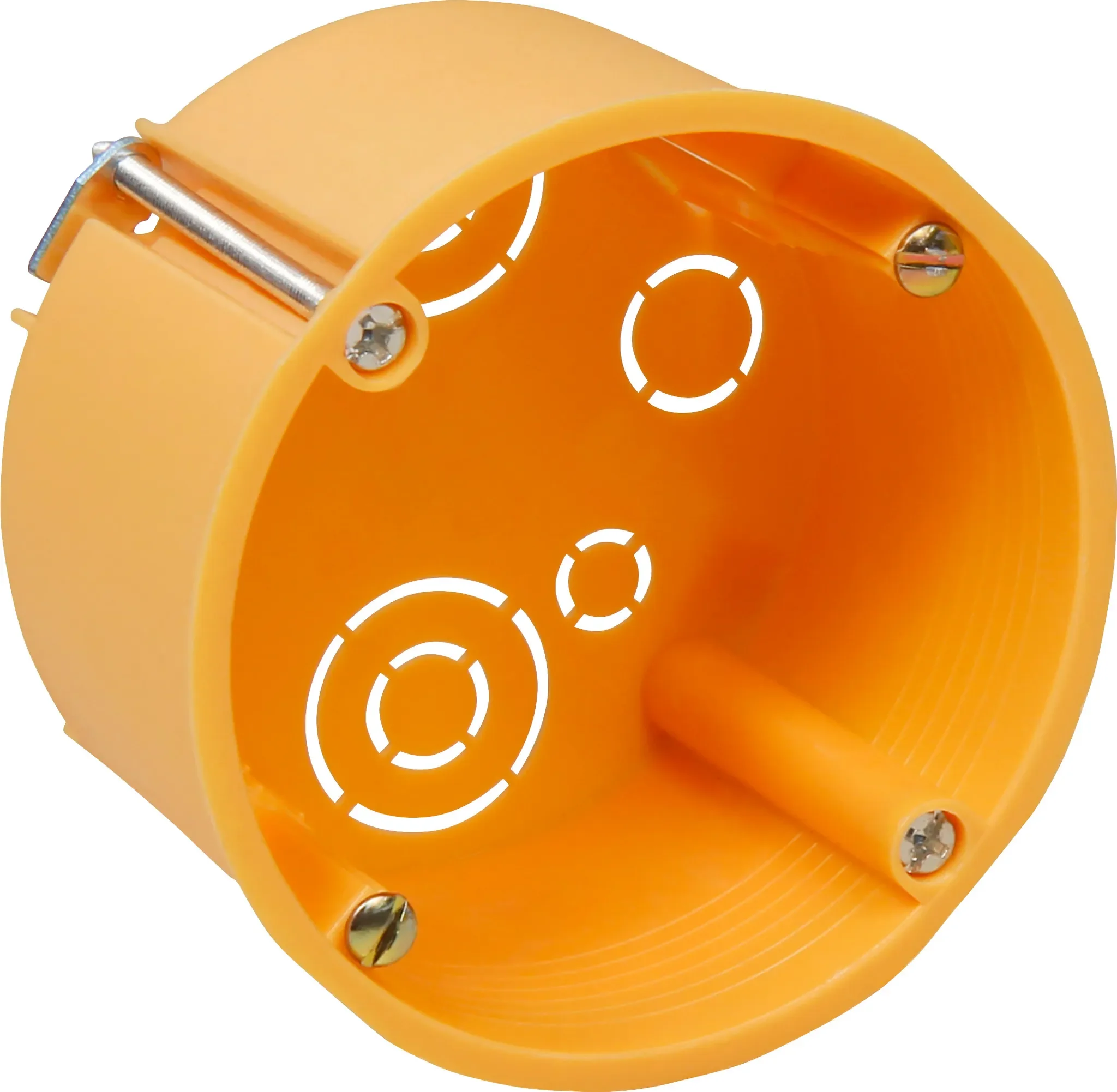 Hohlwanddose Ø68 × 45 mm – Mit Geräteschrauben – Orange