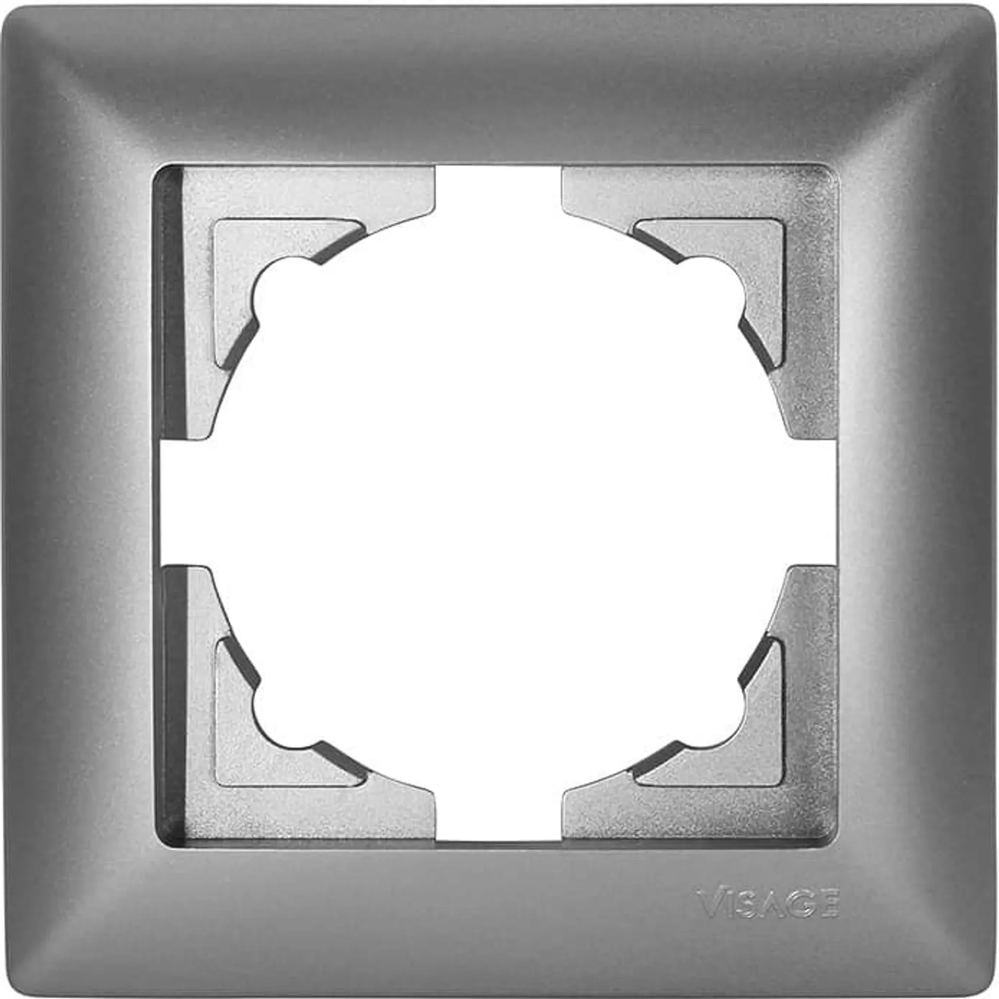 1-fach Rahmen für Steckdose/Schalter – Visage – Silber